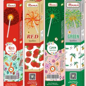15 cm green sparklers box