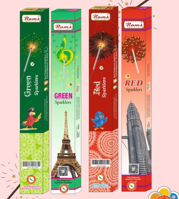 30cm green sparklers box