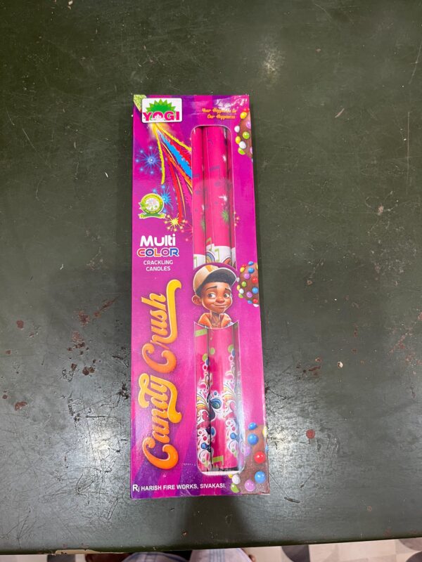 candy crush 3 in 1 multi colour crackling candles 3 piece